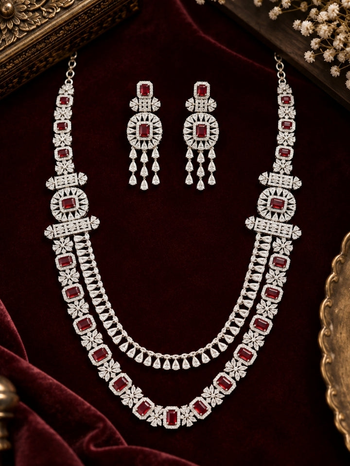 Roxana Red Necklace Set