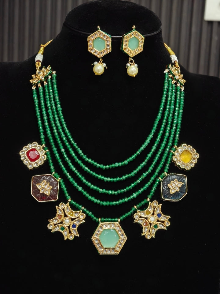 Ophelia Necklace Set (Green)