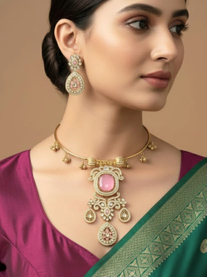 Lupin Mint Pink Necklace Set