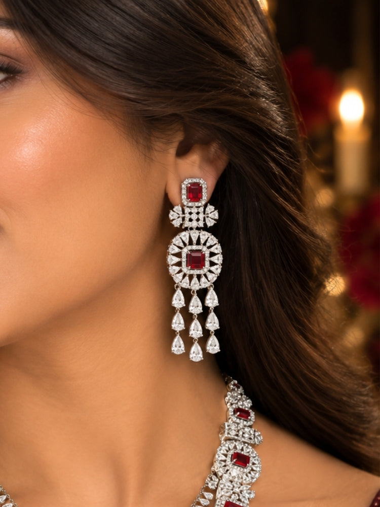 Roxana Red Necklace Set