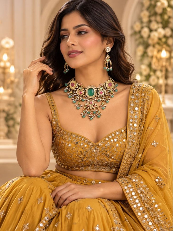 Kharaharapriya Kundan Necklace set