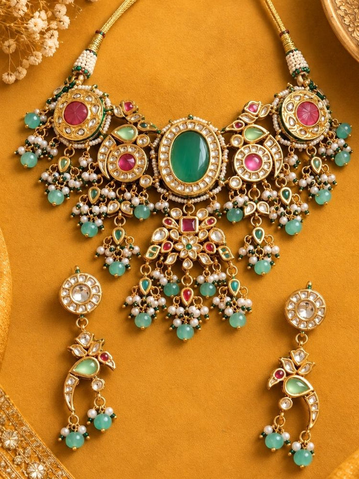 Kharaharapriya Kundan Necklace set