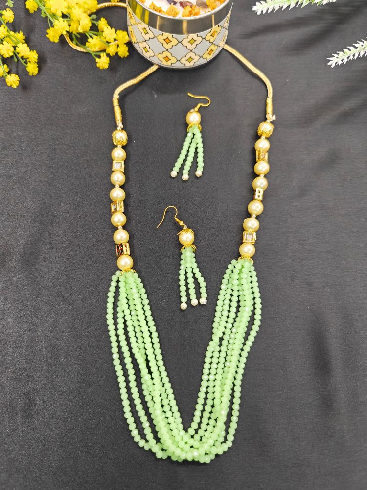 Hiran Mint Green Necklace Set