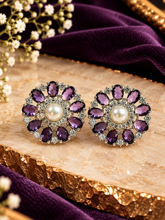 Purple Blossom Earrings