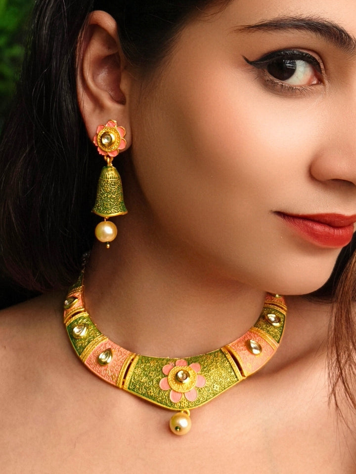 Rajnita Green Necklace Set