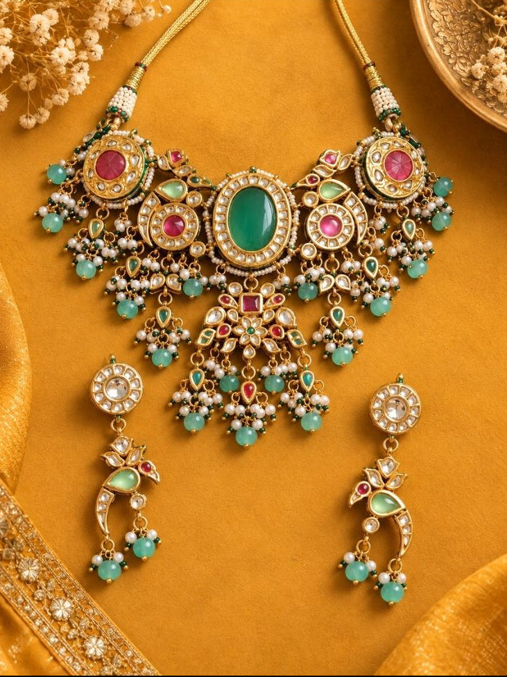 Kharaharapriya Kundan Necklace set
