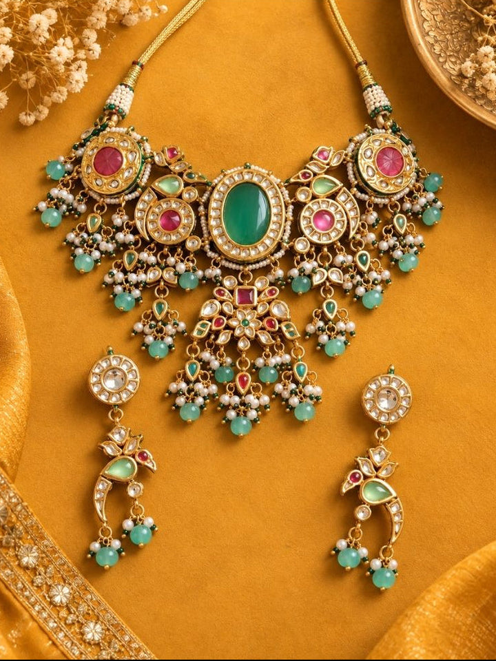 Kharaharapriya Kundan Necklace set