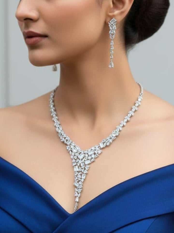 Celestia White Necklace Set