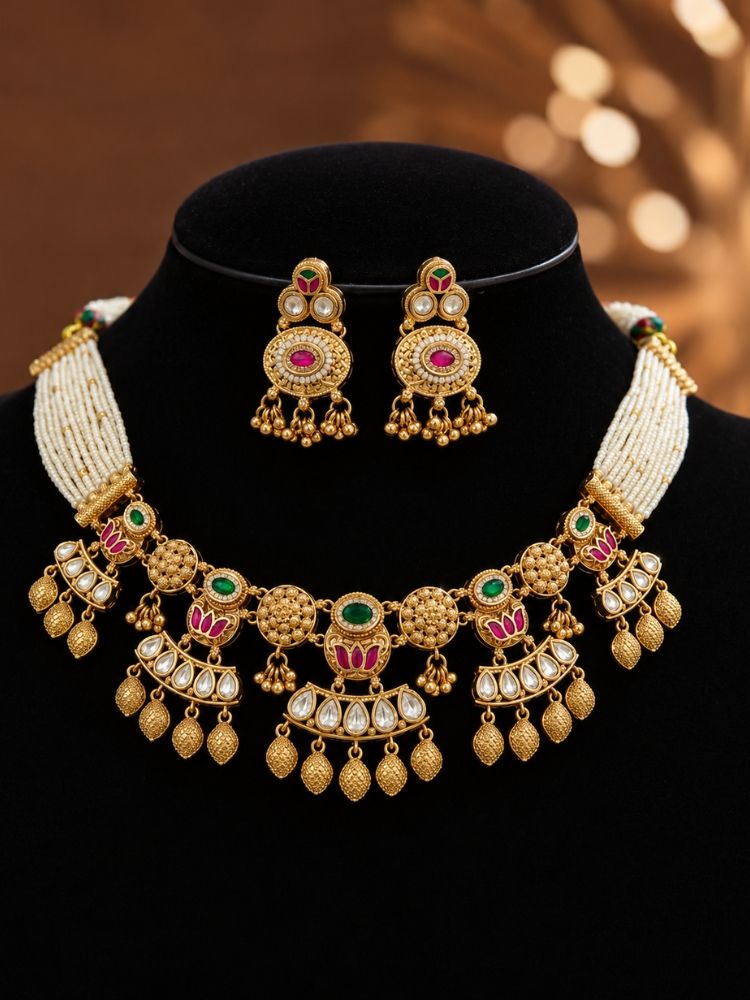 Thamarai Gold heritage Necklace Set