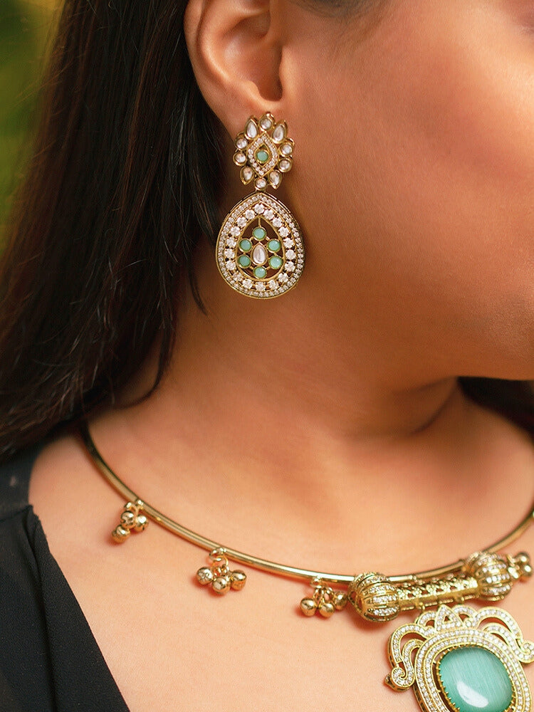 Lupin Mint Green Necklace Set