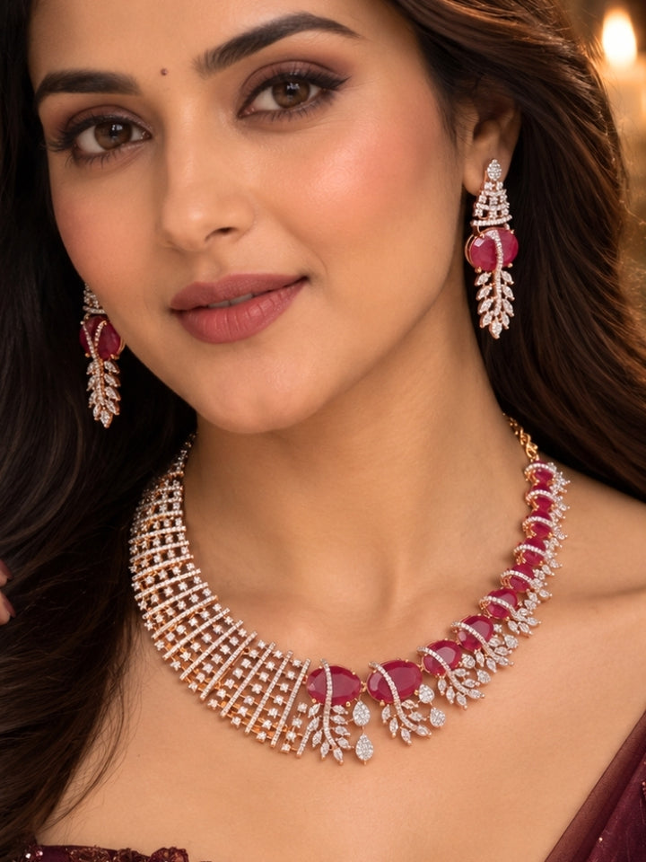 Fenella Ruby Pink necklace