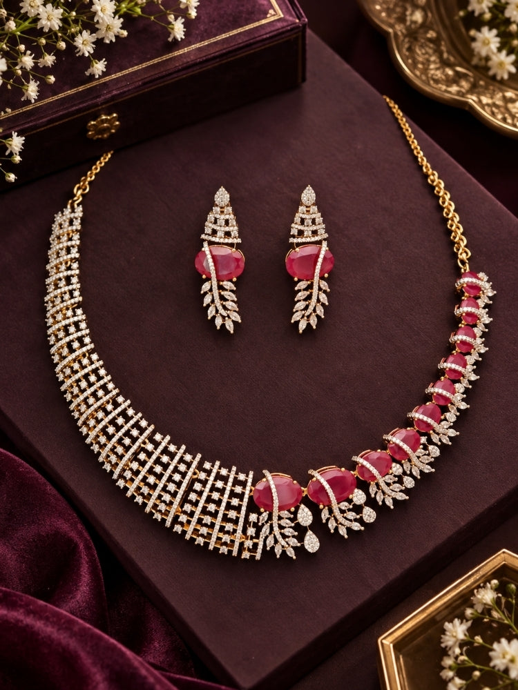 Fenella Ruby Pink necklace