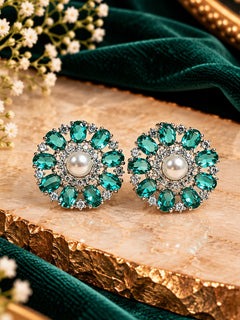 Sea Green Blossom Earrings