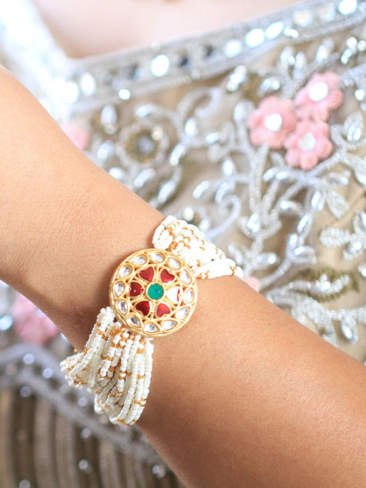 Kundan & Pearl Rajshree Bracelet