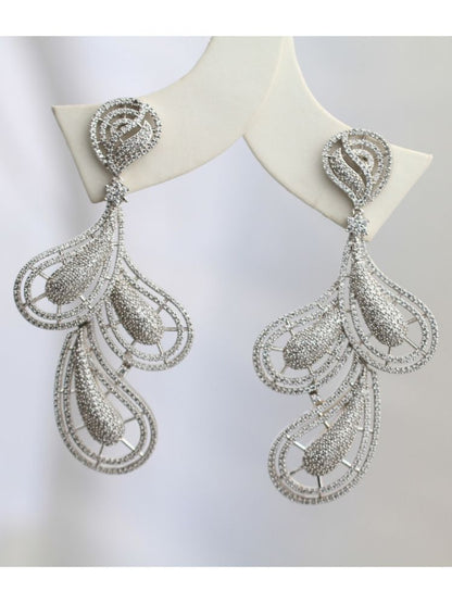 Jessica White Long Earrings