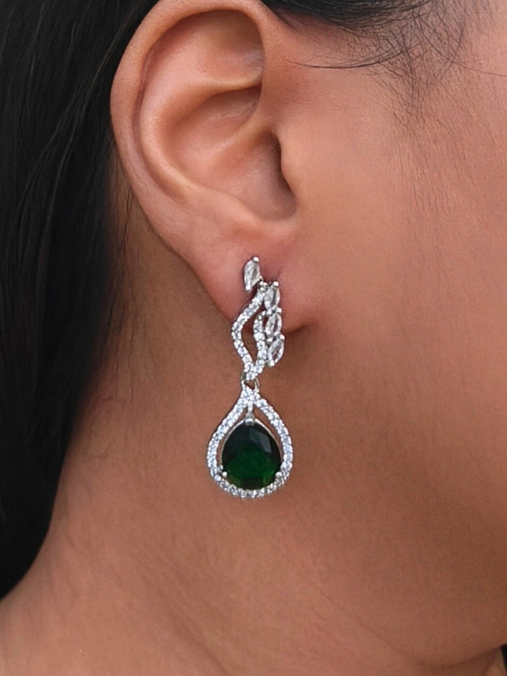 Ariana Dark Green Earrings