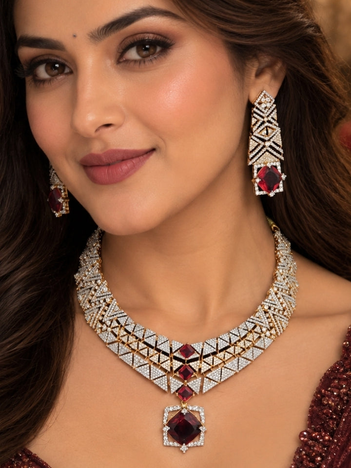 Bridgette Red Necklace Set
