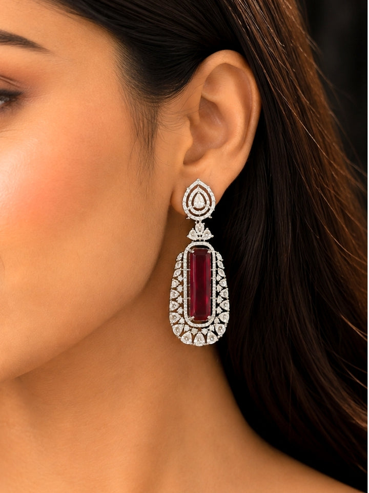 Mirelle Ruby & Zirconia Necklace Set