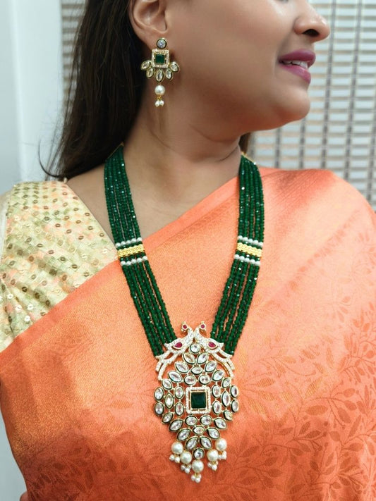 Dark Green Maanya Necklace Set