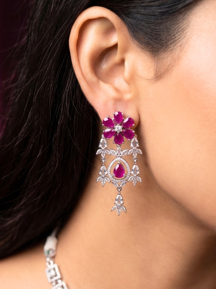 Georgette Pink Necklace Set