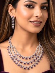 Chelsie Purple Necklace Set