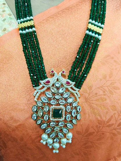 Dark Green Maanya Necklace Set