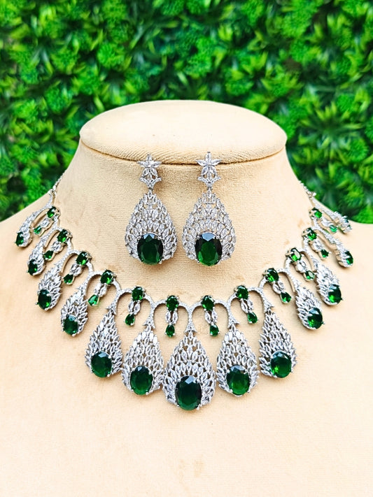 Monalisa Dark Green Necklace Set