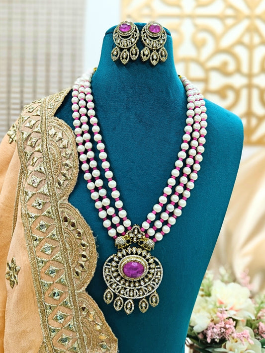 Hasrat Pink Necklace Set