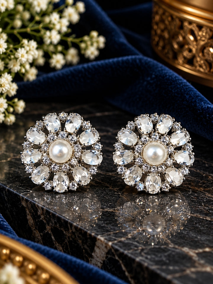 White Blossom Earrings