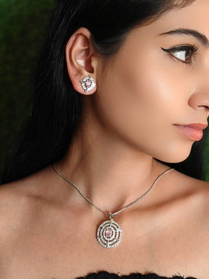 Verena Mint Pink Pendant Set