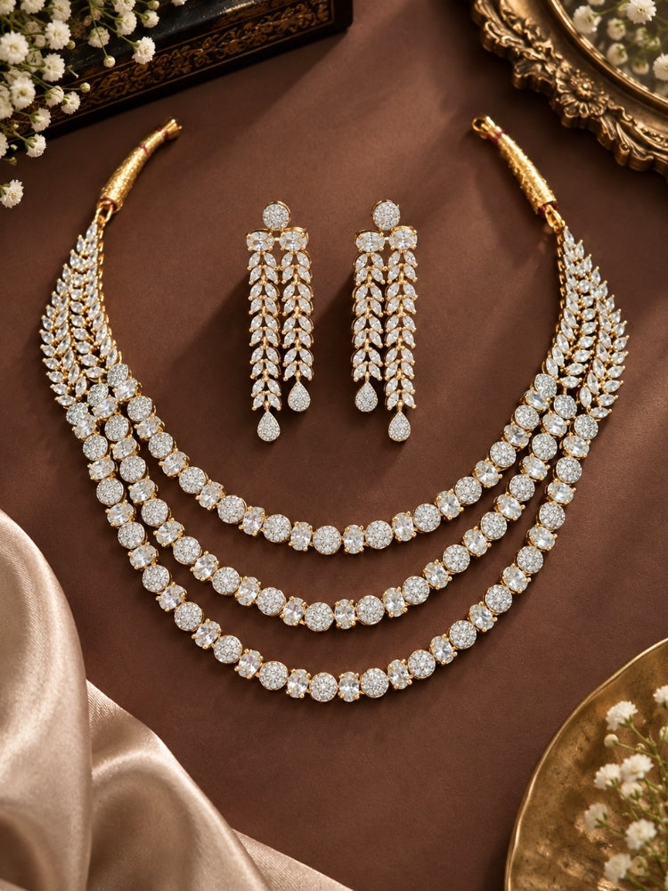 Emberlyn Silver Necklace Set