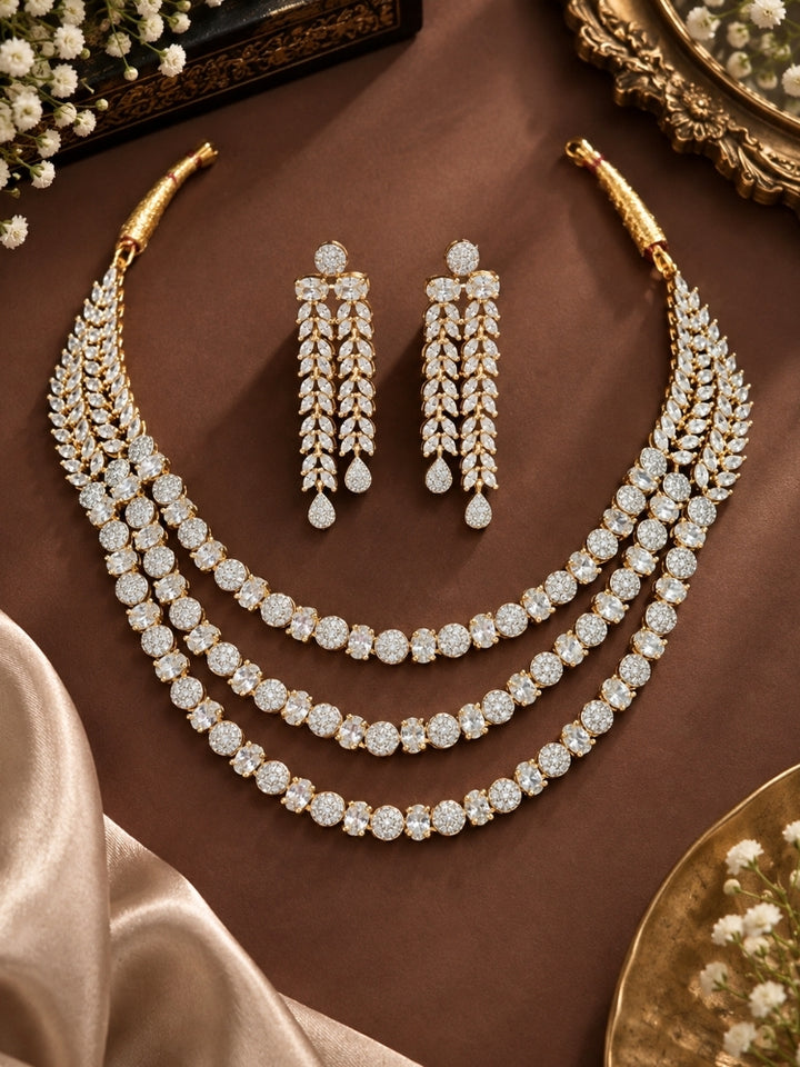 Emberlyn Silver Necklace Set