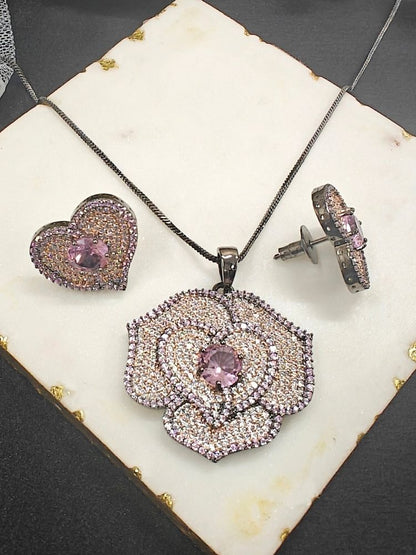 Rose Pink Pendant Set