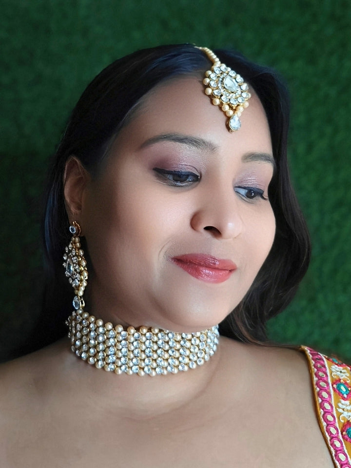 Jayshree Champagne Necklace Set