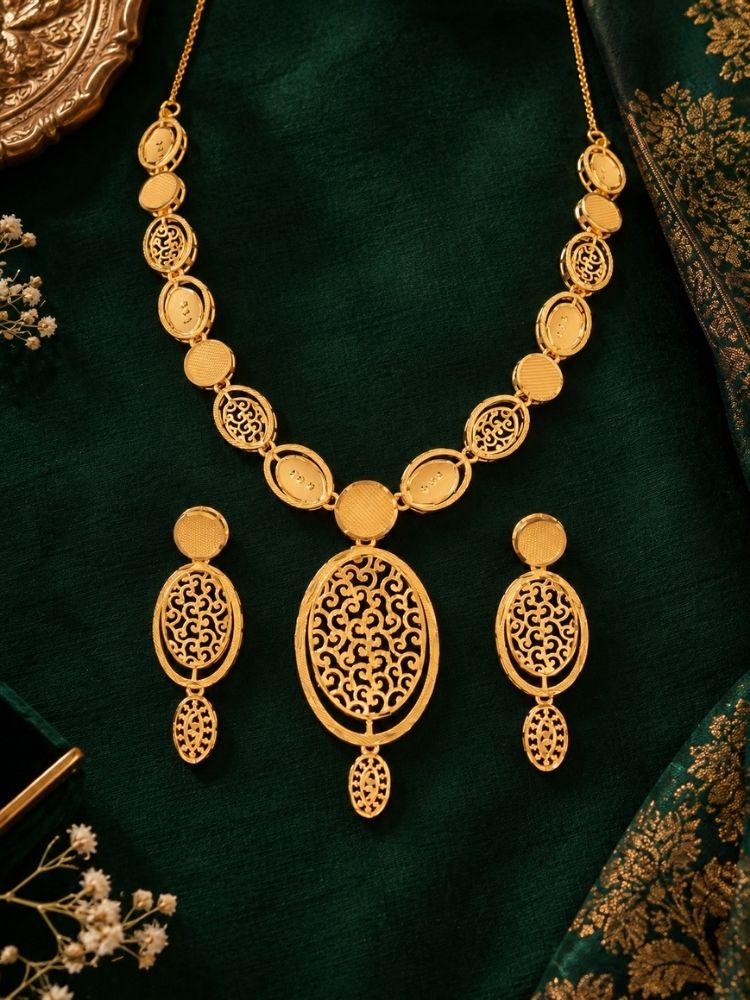 Urjita Gold Turkish Necklace Set