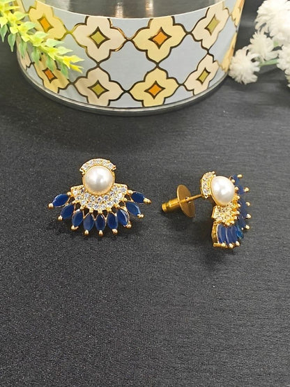 Brooke Navy Blue Earrings