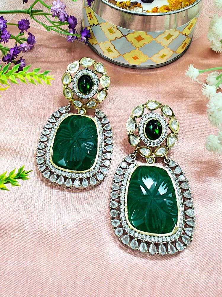 Dark Green Fiona Earrings