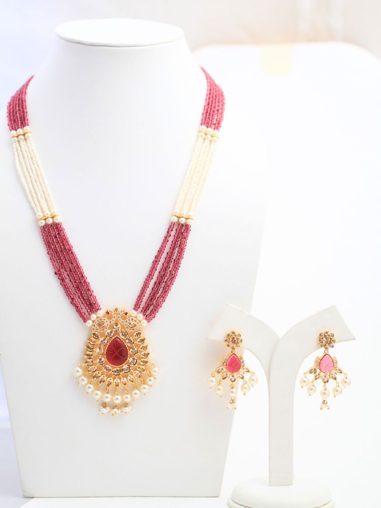 Vaishnavi Pink Necklace Set