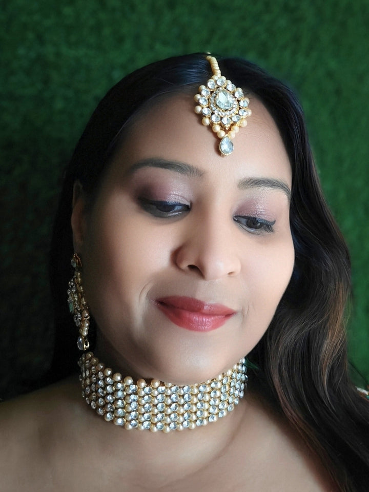 Jayshree Champagne Necklace Set