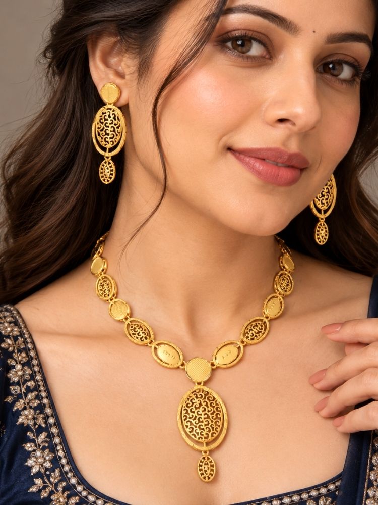 Urjita Gold Turkish Necklace Set