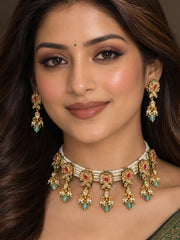 Vidruma White Pearl Necklace Set