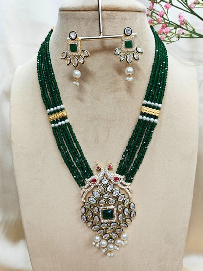 Dark Green Maanya Necklace Set