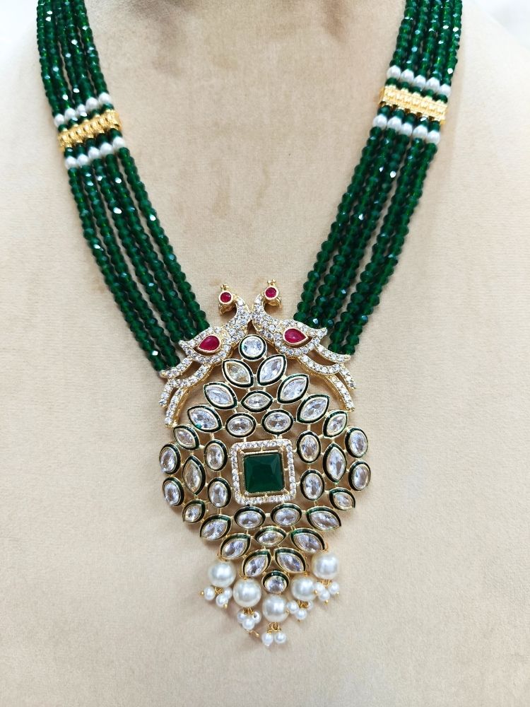 Dark Green Maanya Necklace Set