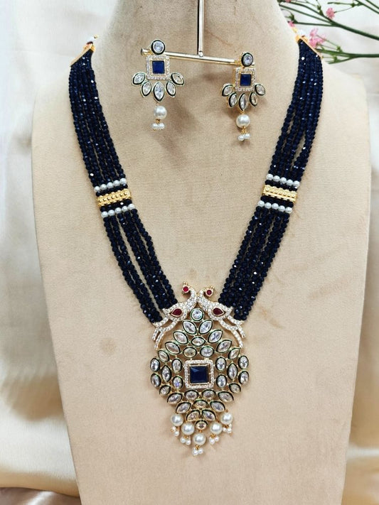 Navy Blue Maanya Necklace Set