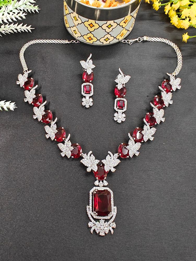 Katrina Red Necklace Set