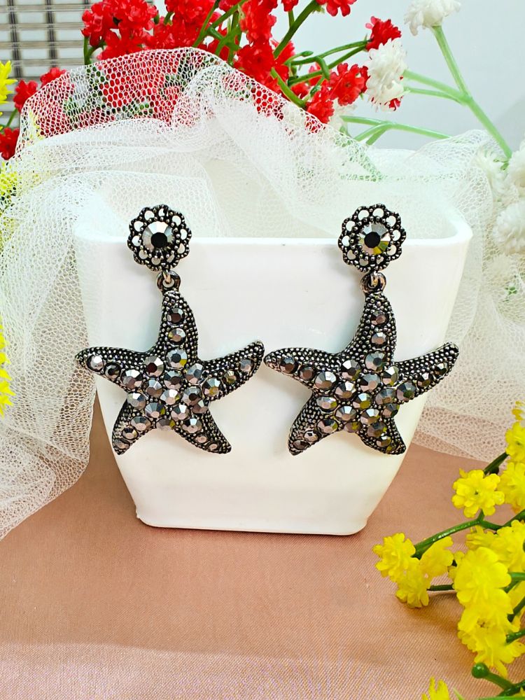 Star Fish Earrings (Silver)