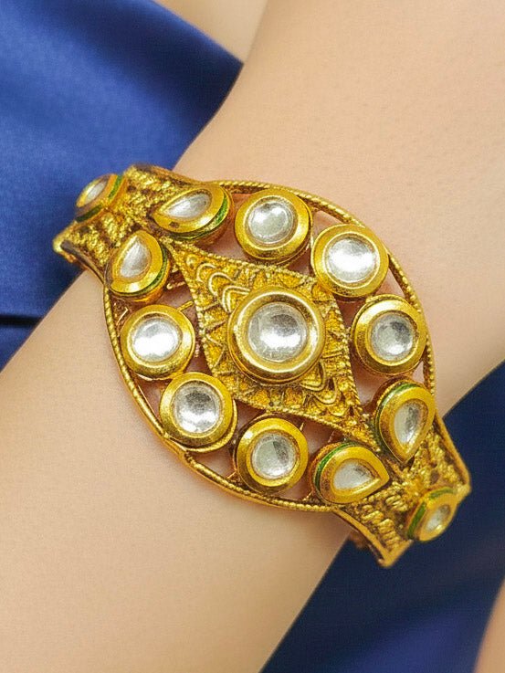 Aaryali Kundan Bracelet (Openable)