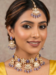 Alankrita Polki Lilac Necklace Set