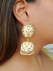 Ananya Ivory Kundan Jhumkis