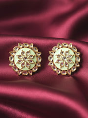 Audrey Kundan Mint Green Earrings